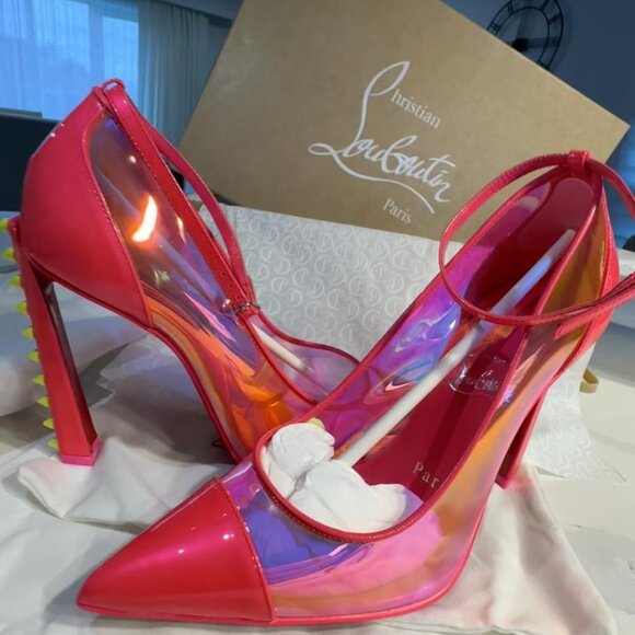 Christian Louboutin DEBOUT CONDORAPIK 100, color FLUO PINK, SIZE 36 woman shoes - Picture 7 of 7